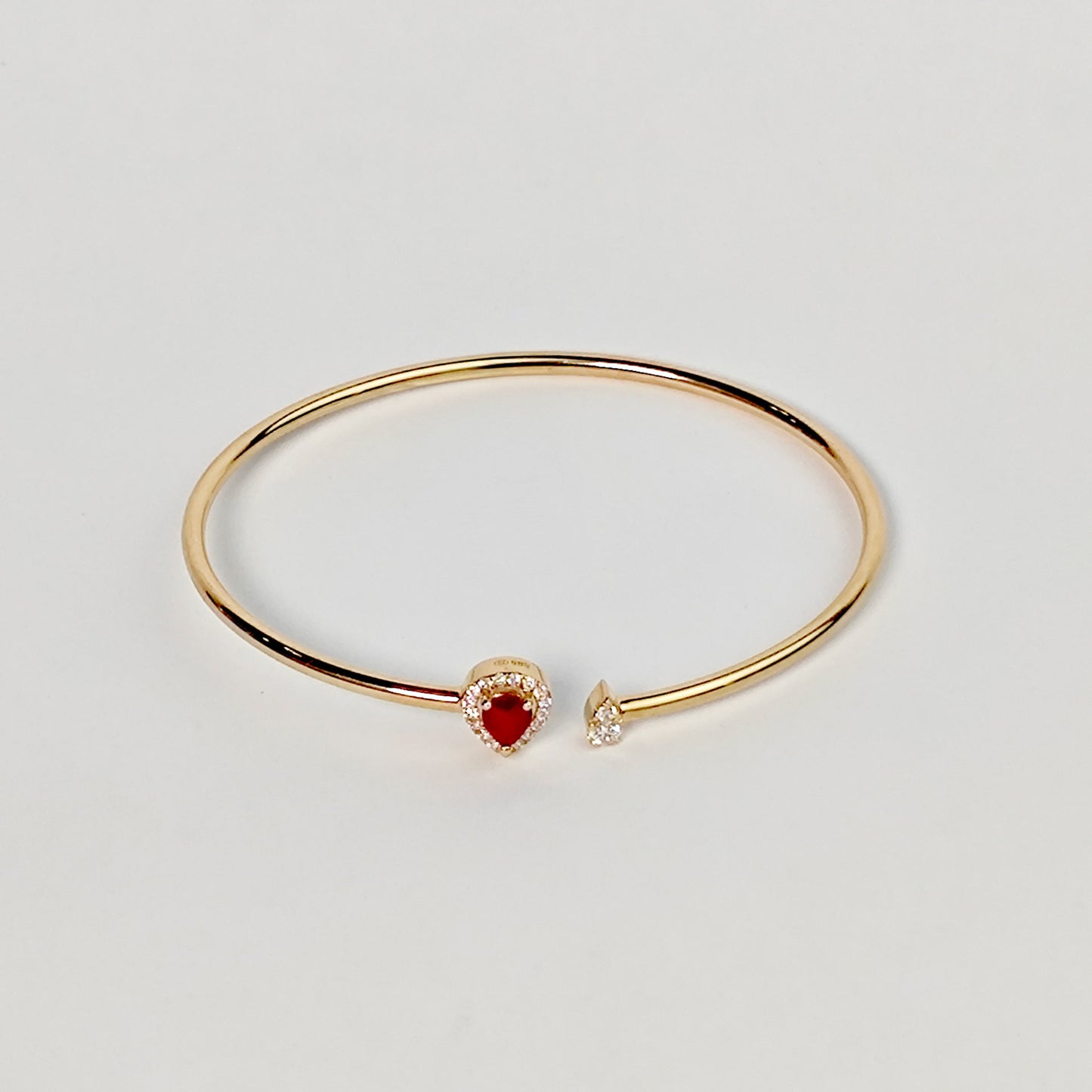 Brazalete Gota De Rubí y Diamantes