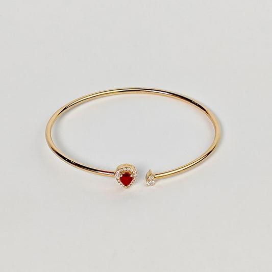 Brazalete Gota De Rubí y Diamantes