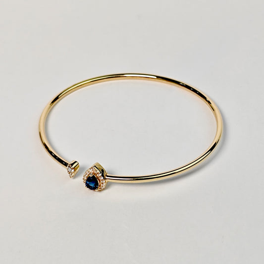 Brazalete Gota De Zafiro y Diamantes